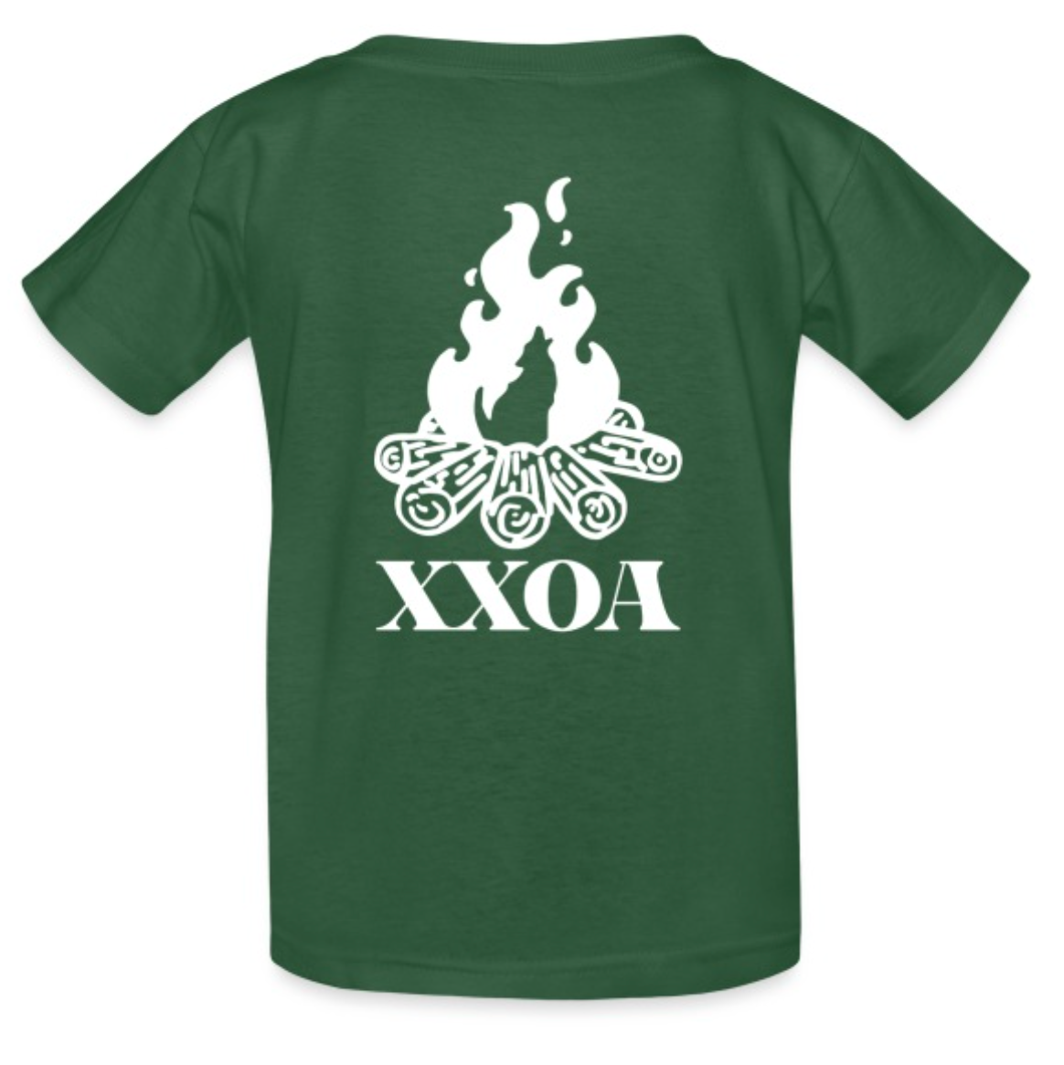 T-shirt Loup Vert Bouteille