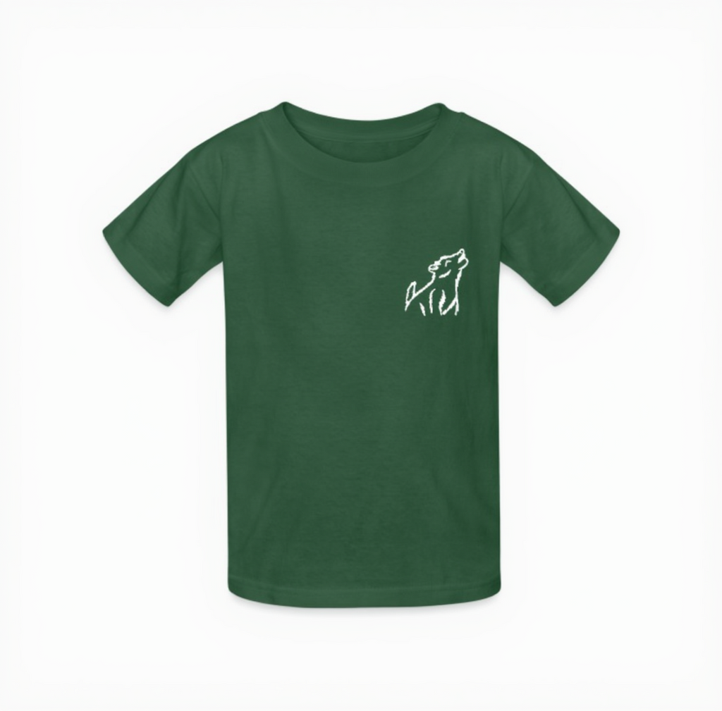 T-shirt Loup Vert Bouteille