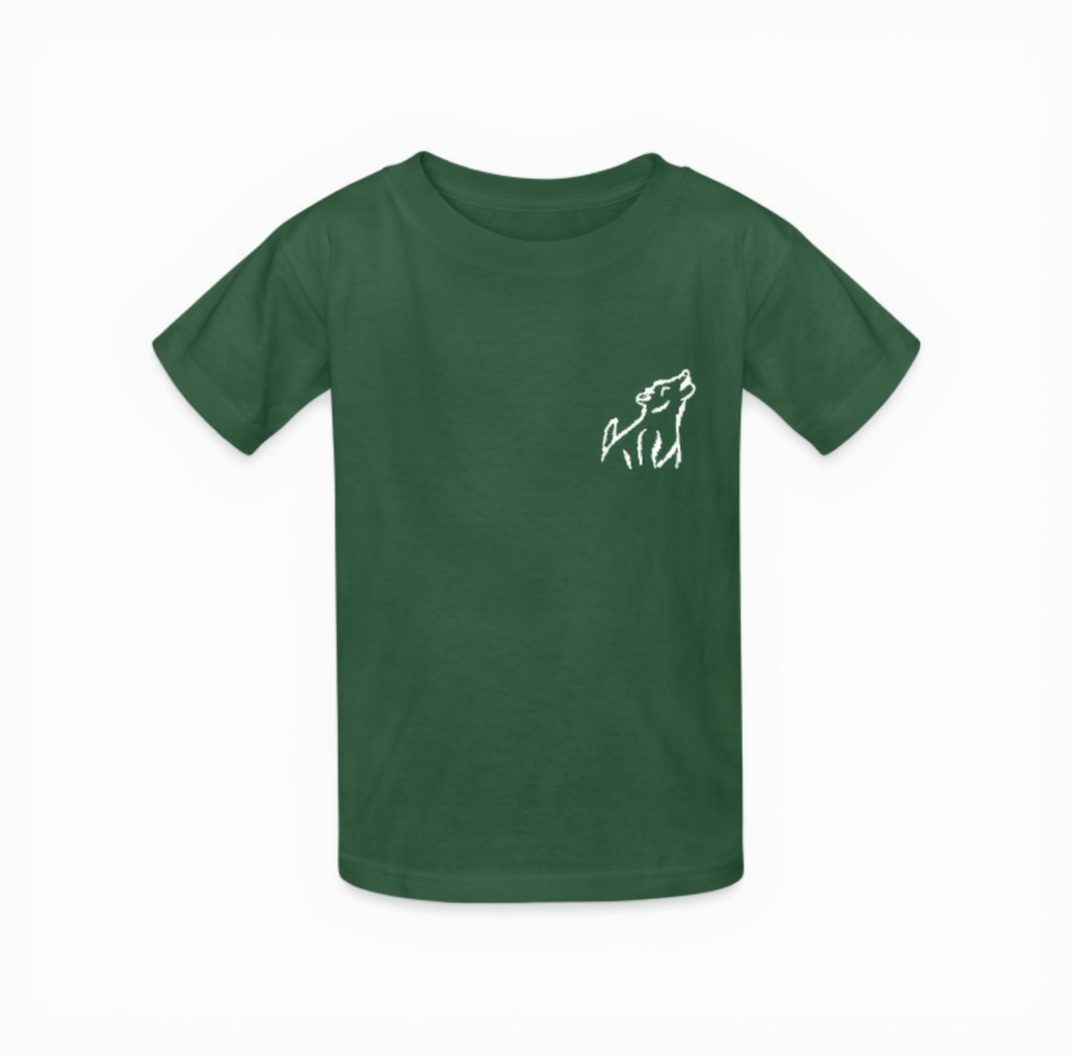 T-shirt Loup Vert Bouteille