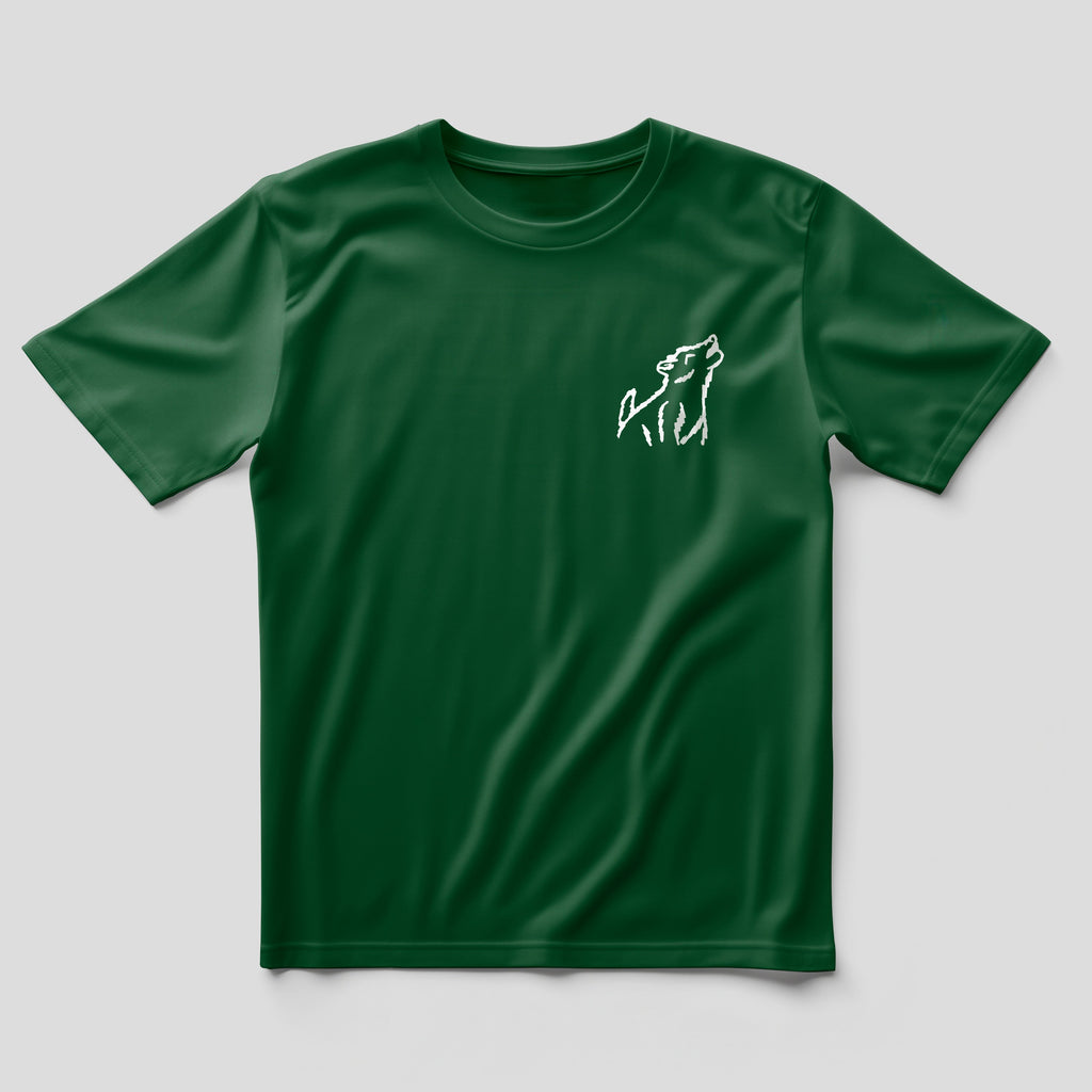 T-shirt Loup Vert Bouteille