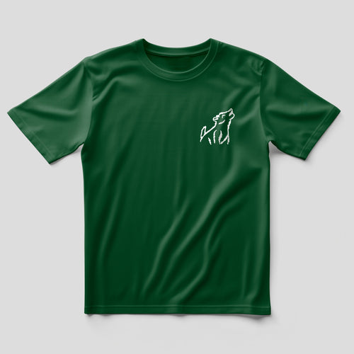 T-shirt Loup Vert Bouteille